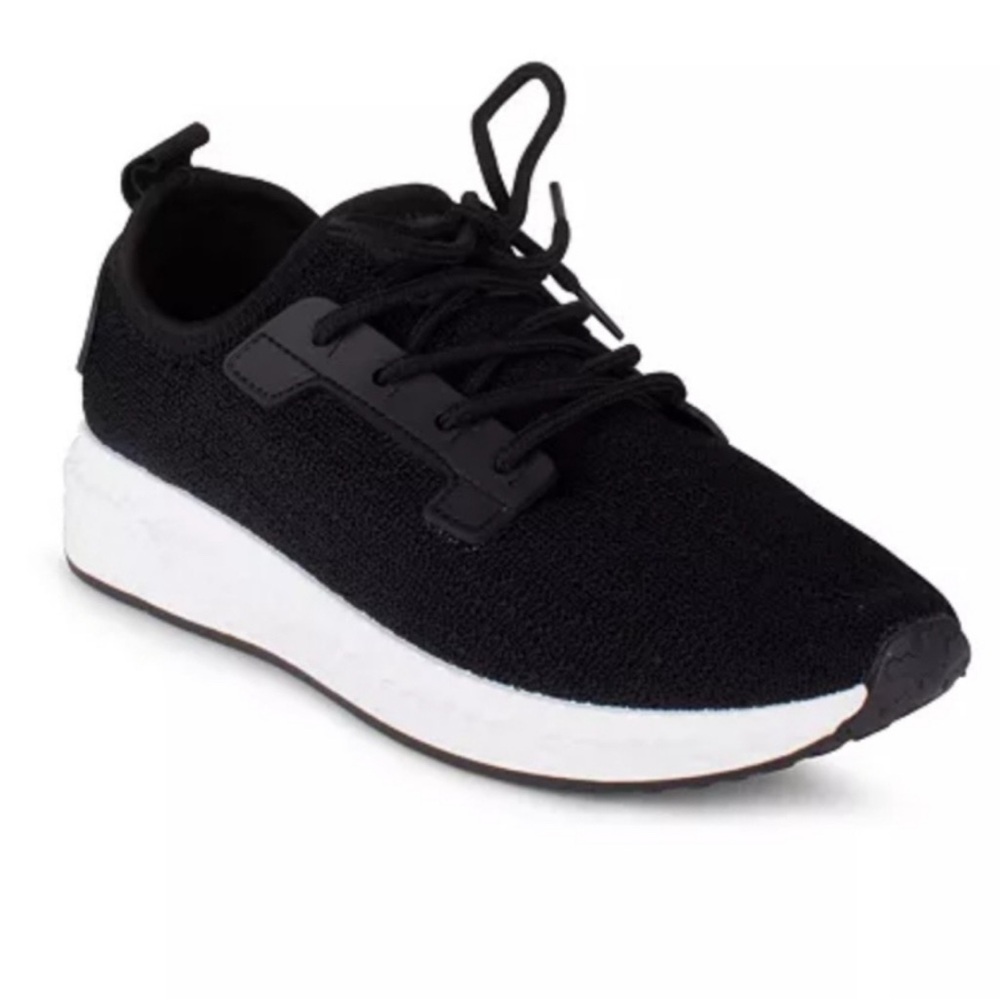 NWT Danskin Vibe women’s black knit lace up sneakers with memory foam size 6
